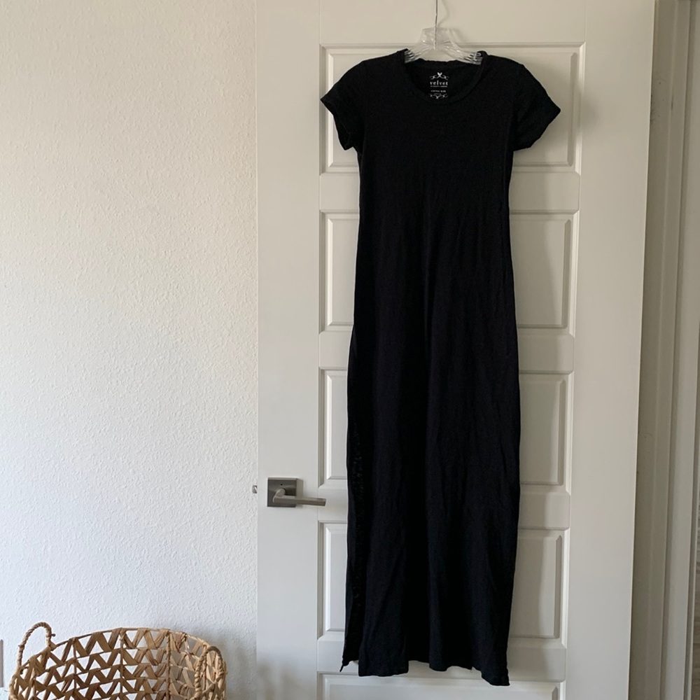 Basic black maxi dress